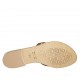 Sabot a infradito da donna in pelle color cuoio tacco 1 - Misure disponibili: 33, 42, 43, 44, 46, 47