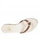 Sabot a infradito da donna in pelle color cuoio tacco 1 - Misure disponibili: 33, 42, 43, 44, 46, 47