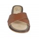 Pantolette für Damen aus hellbraunem Leder Absatz 2 - Verfügbare Größen:  42, 43, 44, 45, 46, 47