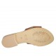 Pantolette für Damen aus hellbraunem Leder Absatz 2 - Verfügbare Größen:  42, 43, 44, 45, 46, 47