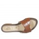 Pantolette für Damen aus hellbraunem Leder Absatz 2 - Verfügbare Größen:  42, 43, 44, 45, 46, 47