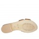 Woman's mules in tan leather heel 2 - Available sizes:  43, 47