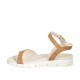 Sandalo da donna con cinturino in camoscio color cuoio zeppa 3 - Misure disponibili: 33, 42, 43, 44, 45, 46, 47