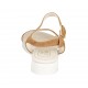Sandale pour femmes avec courroie en daim brun clair talon compensé 3 - Pointures disponibles:  42, 43, 44