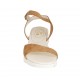 Sandale pour femmes avec courroie en daim brun clair talon compensé 3 - Pointures disponibles:  42, 43, 44