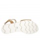 Sandale pour femmes avec courroie en daim brun clair talon compensé 3 - Pointures disponibles:  42, 43, 44