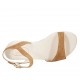 Sandalo da donna con cinturino in camoscio color cuoio zeppa 3 - Misure disponibili: 33, 42, 43, 44, 45, 46, 47