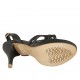 Sandalo da donna in pelle nera con plateau e tacco 9 - Misure disponibili: 32, 33, 34, 42, 43, 44, 45, 46