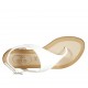 Woman's thong sandal in white leather heel 2 - Available sizes:  43, 44, 45, 47