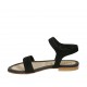Sandale pour femmes avec fermeture velcro en daim noir talon 1 - Pointures disponibles:  43, 44
