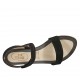 Sandalo da donna con velcro in camoscio nero tacco 1 - Misure disponibili: 33, 34, 42, 43, 44, 46, 47
