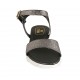 Sandalo da donna in pelle laminata color piombo effetto roccia con cinturino e zeppa 2 - Misure disponibili: 43