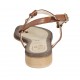 Sandalo infradito da donna in pelle color cuoio tacco 2 - Misure disponibili: 42, 43, 44, 45