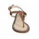 Sandale entredoigt pour femmes en cuir brun talon 2 - Pointures disponibles:  42, 43, 44, 45
