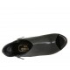 Scarpa aperta da donna in pelle nera con cerniere, plateau e tacco 9 - Misure disponibili: 32, 33, 34, 42