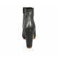 Scarpa aperta da donna in pelle nera con cerniera, plateau e tacco grosso 10 - Misure disponibili: 32, 33, 34, 42, 43