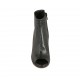 Chaussure ouverte en cuir noir avec fermeture éclair, plateforme et talon carré 10 - Pointures disponibles:  32, 33, 34