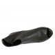 Scarpa aperta da donna in pelle nera con cerniera, plateau e tacco grosso 10 - Misure disponibili: 32, 33, 34, 42, 43