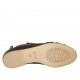 Scarpa aperta da donna in pelle nera con lacci e tacco 1 - Misure disponibili: 33, 34, 42, 43, 44, 45, 47
