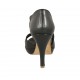 Scarpa aperta da donna in pelle nera con plateau e tacco 9 - Misure disponibili: 32, 33, 34, 42, 43, 45, 47