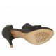Scarpa aperta da donna in pelle nera con plateau e tacco 9 - Misure disponibili: 32, 33, 34, 42, 43, 45, 47
