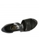 Scarpa aperta da donna in pelle nera con plateau e tacco 9 - Misure disponibili: 32, 33, 34, 42, 43, 45, 47
