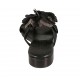 Sabot da donna con fiore in pelle laminata canna di fucile e pelle stampata nera tacco 2 - Misure disponibili: 33, 34