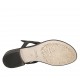 Sabot infradito da donna in pelle e pelle stampata nera tacco 2 - Misure disponibili: 32, 33, 34, 42, 43, 44, 45