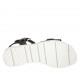 Sandalo da donna con cinturino in pelle stampata nera e camoscio stampato a righe zeppa 3 - Misure disponibili: 33, 34, 42, 43, 44, 45