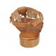 Sandale entredoigt avec courroie pour femmes en cuir brun clair avec franges or talon 2 - Pointures disponibles:  33, 43, 44