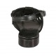 Sandalia de dedo para mujer con cinturon en piel negra con flecos gris acero tacon 2 - Tallas disponibles:  33, 34, 43, 44