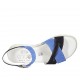 Sandale avec courroie pour femmes en daim bleu et bleu clair talon compensé 3 - Pointures disponibles:  34, 42, 43, 44