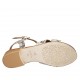 Woman's strap sandal in printed multicolored leather heel 2 - Available sizes:  33, 43, 44