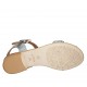 Sandalo da donna con cinturino in pelle intrecciata blu avio e grigia tacco 2 - Misure disponibili: 33, 34, 42, 43, 44