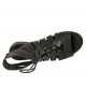 Sandalo stringato alla schiava con elastico da donna in pelle forata nera tacco 2 - Misure disponibili: 33, 34, 43, 44
