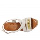 Sandalo da donna in camoscio beige chiaro con accessorio, plateau e zeppa 9 - Misure disponibili: 32, 33, 34