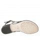 Woman's flip-flop sandal in black leather and printed leather heel 2 - Available sizes:  33, 34, 42, 43, 44