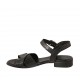 Sandale pour femmes avec courroie en cuir imprimé noir talon 2 - Pointures disponibles:  33, 34, 43, 44, 45