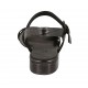 Sandalia para mujer con cinturon en piel imprimida negra tacon 2 - Tallas disponibles:  33, 34, 43, 44, 45
