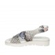 Sandale pour femmes en cuir imprimé multicouleur talon compensé 3 - Pointures disponibles:  33, 34, 43