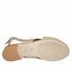 Sandale pour femmes en cuir lamé et imprimé platine talon 2 - Pointures disponibles:  43