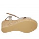 Sandale pour femmes avec courroie et plateforme en cuir imprimé multicouleur talon compensé 7 - Pointures disponibles:  34