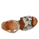 Sandalo da donna con cinturino e plateau in pelle stampata multicolore zeppa 7 - Misure disponibili: 34