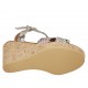 Sandale pour femmes avec courroie et plateforme en cuir imprimé multicouleur talon compensé 9 - Pointures disponibles:  33