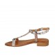 Sandalo infradito da donna con cinturino in pelle stampata multicolore tacco 2 - Misure disponibili: 33, 34, 42, 43, 44, 45