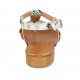 Sandalo infradito da donna con cinturino in pelle stampata multicolore tacco 2 - Misure disponibili: 33, 34, 42, 43, 44, 45