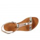Sandalo infradito da donna con cinturino in pelle stampata multicolore tacco 2 - Misure disponibili: 33, 34, 42, 43, 44, 45