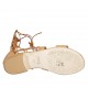 Scarpa aperta alla schiava da donna con cerniera e lacci in pelle cuoio tacco 2 - Misure disponibili: 33, 34, 42, 43, 44, 45