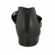 Zapato abierto con cremallera para mujer en piel negra tacon 2 - Tallas disponibles:  33, 44