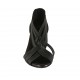 Scarpa aperta da donna con cerniera in pelle nera tacco 2 - Misure disponibili: 33, 34, 42, 43, 44, 45